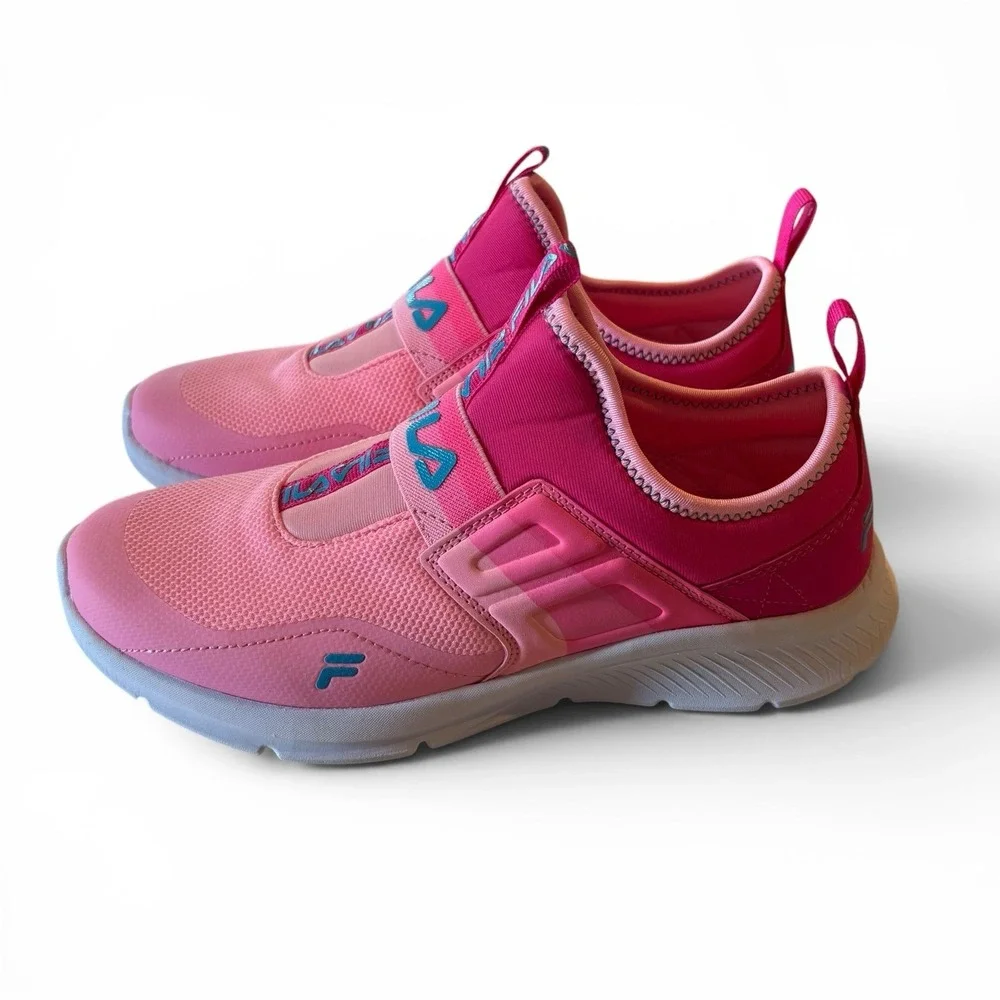 FILA‎ Landbuzzer Ombre Big Girls Running Shoes Size 6Y Pink Slip On